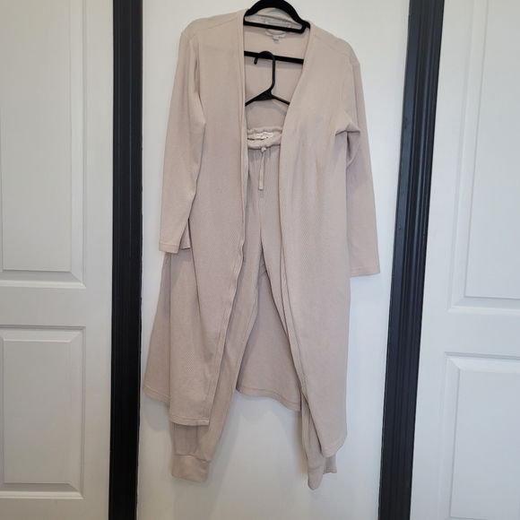 Daydream By Berkshire Home Waffle Knit Pajama Jogger And Robe Size Small - Picture 3 of 17